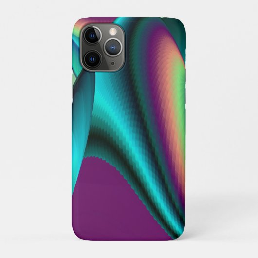 Futuristische Abstrakte 3D Metallic Rainbow Art Case-Mate iPhone Hülle (Rückseite)