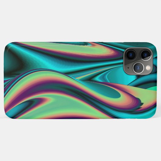 Futuristische Abstrakte 3D Metallic Rainbow Art Case-Mate iPhone Hülle (Rückseite (Horizontal))