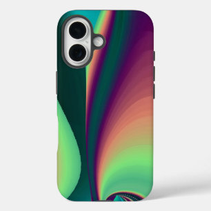 Futuristische Abstrakte 3D Metallic Rainbow Art iPhone 16 Hülle
