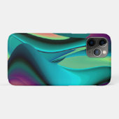 Futuristische Abstrakte 3D Metallic Rainbow Art Case-Mate iPhone Hülle (Rückseite (Horizontal))