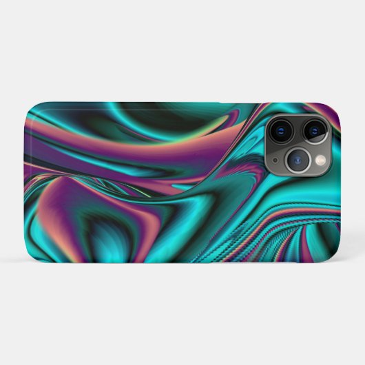 Futuristische Abstrakte 3D Metallic Rainbow Art Case-Mate iPhone Hülle (Rückseite (Horizontal))
