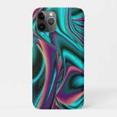 Futuristische Abstrakte 3D Metallic Rainbow Art Case-Mate iPhone Hülle (Rückseite)