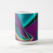 Futuristische Abstrakte 3D Metallic Rainbow Art Kaffeetasse (Mittel)
