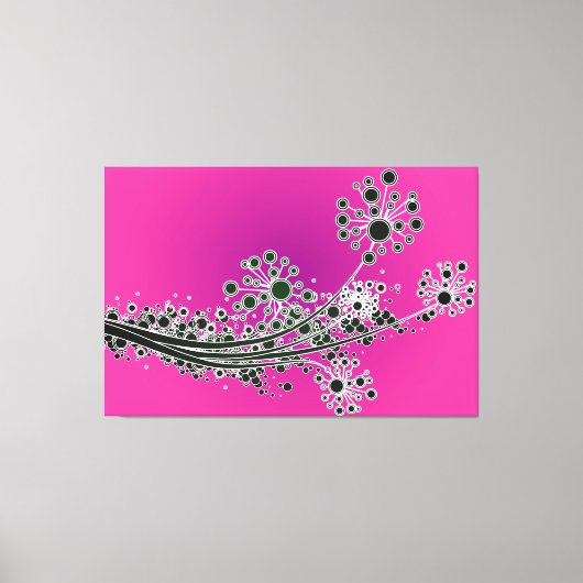 Futuristische abstrakte Blume-Leinwand Leinwanddruck (Vorderseite)