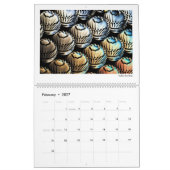 Futuristische Abstrakte Fraktal 2026 Kalender (Feb 2027)