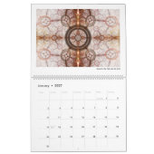 Futuristische Abstrakte Fraktal 2026 Kalender (Jan 2027)