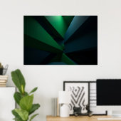 Futuristische abstrakte Geometrie Poster (Heimbüro)