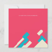 Futuristische Abstrakte Hochzeitseinladung (Rückseite)