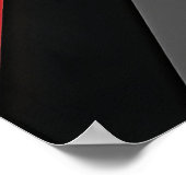 Futuristische abstrakte Rot-Schwarz Poster (Ecke)