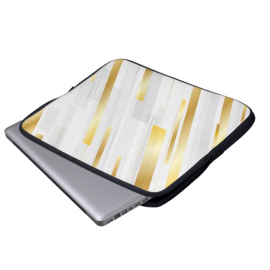 Futuristische Abstrakte Streifen Laptopschutzhülle (Vorne Knopf)