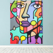 Futuristische, Abstrakte und lebendige Kunst Leinwanddruck (Insitu (Holzboden))