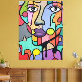 Futuristische, Abstrakte und lebendige Kunst Leinwanddruck (Insitu (Wohnzimmer))