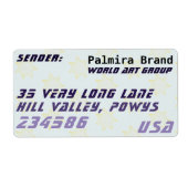 Futuristische Adressmarken mit Sternen (Vorne)