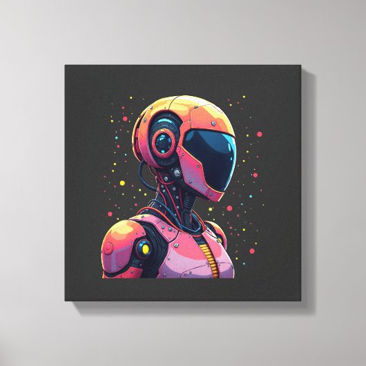 Futuristische AI Robot Leinwand Wall Art - Bold Co (Vorderseite)