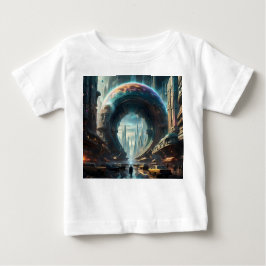 Futuristische Alien Planet Portal mit Magic Gate Baby T-shirt