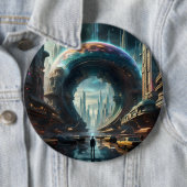 Futuristische Alien Planet Portal mit Magic Gate Button (Beispiel)