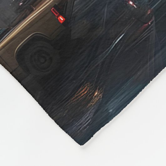 Futuristische Alien Planet Portal mit Magic Gate Fleecedecke (Ecke)