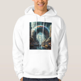 Futuristische Alien Planet Portal mit Magic Gate Hoodie