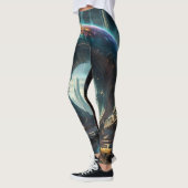 Futuristische Alien Planet Portal mit Magic Gate Leggings (Links)