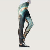 Futuristische Alien Planet Portal mit Magic Gate Leggings (Rechts)