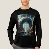 Futuristische Alien Planet Portal mit Magic Gate Tri-Blend Shirt (Vorderseite)