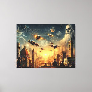 Futuristische antike Zivilisation - Surrealer Sci- Leinwanddruck