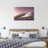 Futuristische Architektur Canvas Print Leinwanddruck (Insitu (Schlafzimmer))