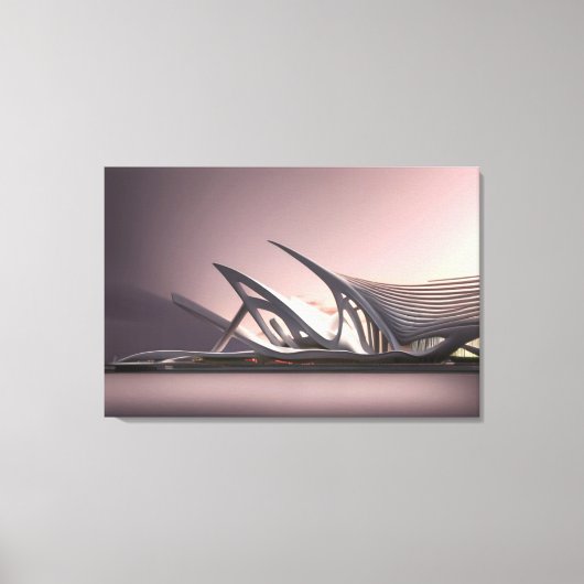 Futuristische Architektur Canvas Print Leinwanddruck (Vorderseite)