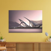 Futuristische Architektur Canvas Print Leinwanddruck (Insitu (Wohnzimmer))
