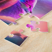 Futuristische Astronautenraumkatzen Puzzle (Seite)