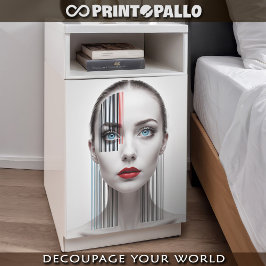 Futuristische Bar codierte Frau Seidenpapier