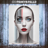 Futuristische Bar codierte Frau Seidenpapier