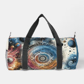 Futuristische Batik Kosmic Art - Space Design Duffle Bag (Rückseite)