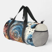 Futuristische Batik Kosmic Art - Space Design Duffle Bag (Rechte Ecke)