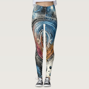 Futuristische Batik Kosmic Art - Space Design Leggings
