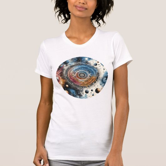 Futuristische Batik Kosmic Art - Space Design T-Shirt (Vorderseite)