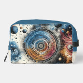 Futuristische Batik Kosmic Art - Space Design Waschbeutel (Rückseite)