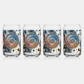 Futuristische Batik-Kosmische Kunst – Raumdesign Dosenglas (Hinten)