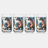 Futuristische Batik-Kosmische Kunst – Raumdesign Dosenglas (Links)