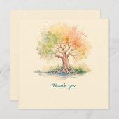 futuristische Baumkarte Dankeskarte (Vorne/Hinten)