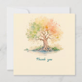 futuristische Baumkarte Dankeskarte (Vorderseite)