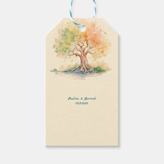 futuristische Baummarke Geschenkanhänger (Vorderseite)