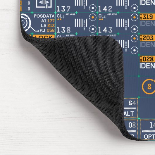 Futuristische Benutzeroberfläche Mousepad (Ecke)