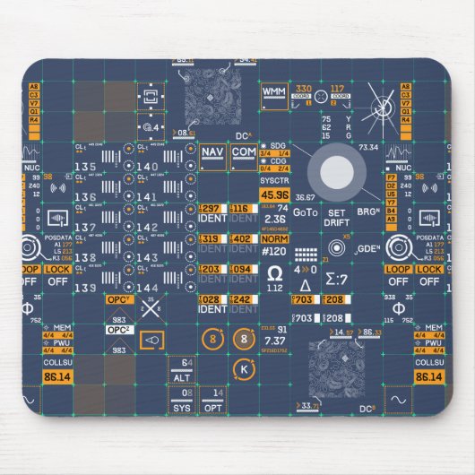 Futuristische Benutzeroberfläche Mousepad (Vorne)
