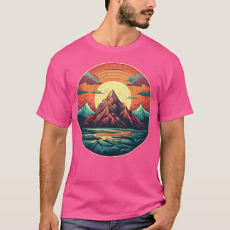 Futuristische Berge T-Shirt