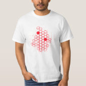 Futuristische Bienenwabe T-Shirt (Vorderseite)