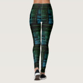 Futuristische Binary Code Leggings - Tech Meet Sty (Rückseite)