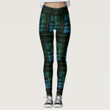Futuristische Binary Code Leggings - Tech Meet Sty