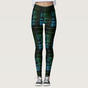 Futuristische Binary Code Leggings - Tech Meet Sty