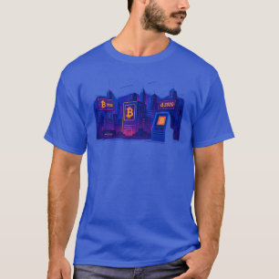 Futuristische Bitcoin-Stadt T-Shirt